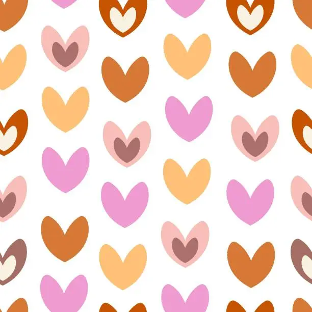 Vector illustration of Vector seamless pattern of hearts