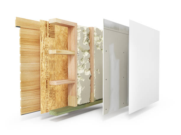 istock Wall layers wooden frame house. 3d illustration 2089566933