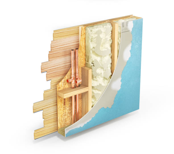 istock Wall layers wooden frame house. 3d illustration 2089567949