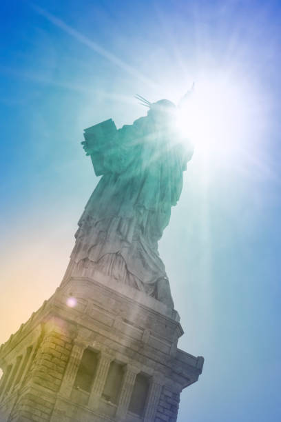 Statue of Liberty on Liberty island.