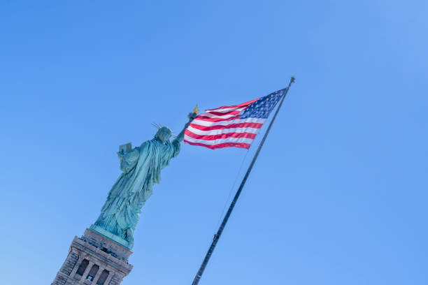 Statue of Liberty on Liberty island.