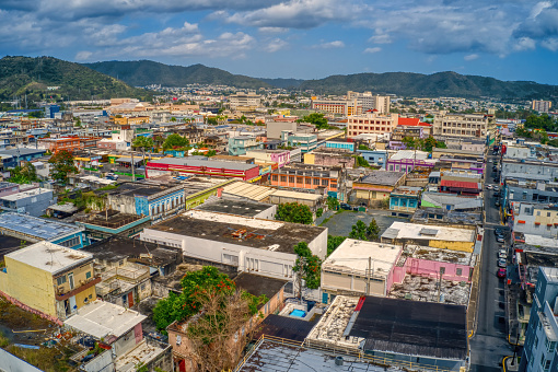 Aerial View of the Downtown Centro Caguas, Puerto Rico