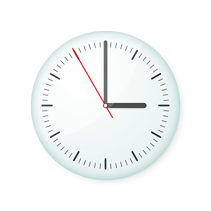 Photorealistic clock. All lines are editable strokes. Carefully layered and grouped for easy editing.