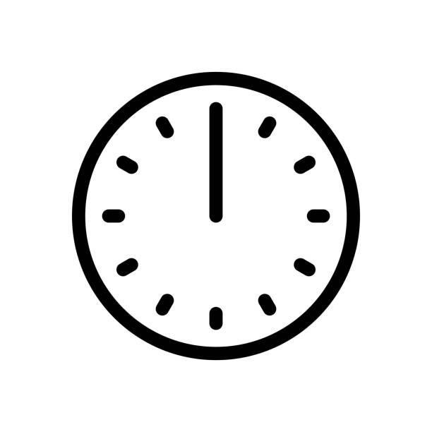 Twelve o'clock clock icon.
