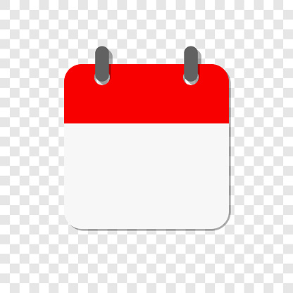 Color empty calendar icon. Carefully layered and grouped for easy editing.