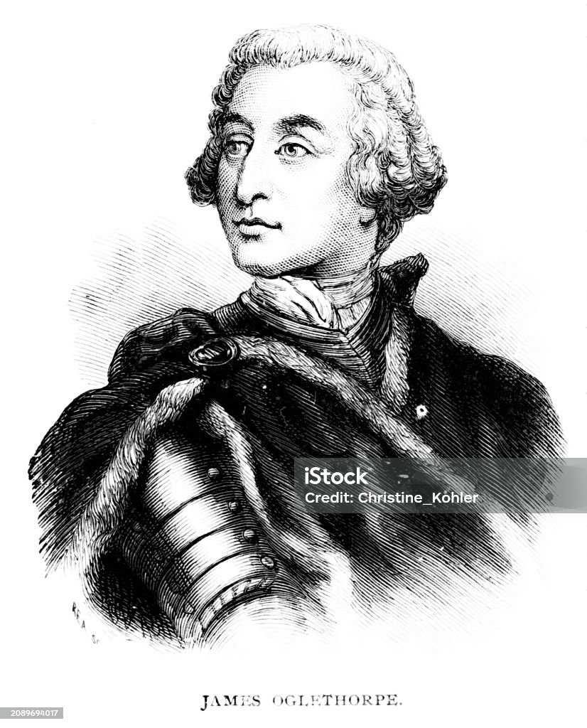 James Oglethorpe Portrait Founder Of Colony 18th Century