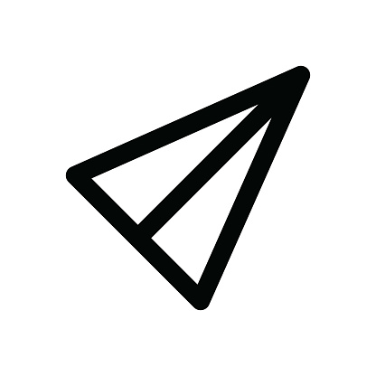 A thin line communication icon. The black outline stroke is fully editable. Icon sized to fit 24x24px square. The vector EPS file has a transparent background, so the icon can be placed onto any color.