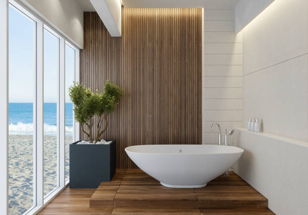 istock Modern minimalist Scandinavian bathroom 2089841035