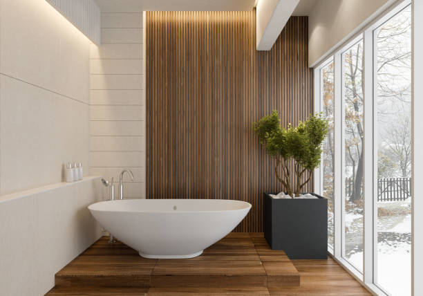 istock Modern minimalist Scandinavian bathroom 2089841559