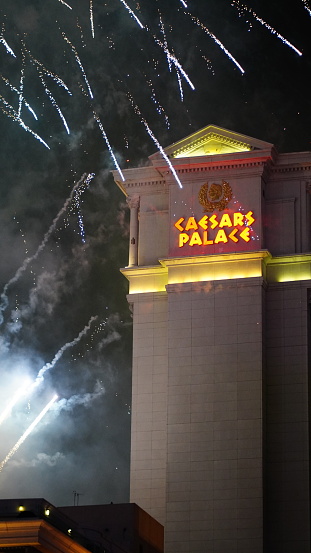 This Photo Was Taken On New Years Eve Night In Front Of Caesars Palace In Las Vegas Nevada