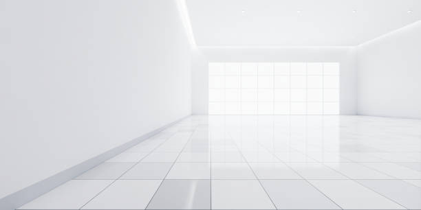 istock 3d rendering of empty room and tile floor for background. 2090006759
