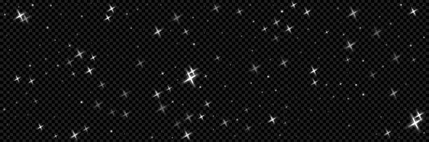 istock Light glitter effect with stars on transparent background like a png. Shine and sparkle white glow. Dust overlay vector texture . 2090012115