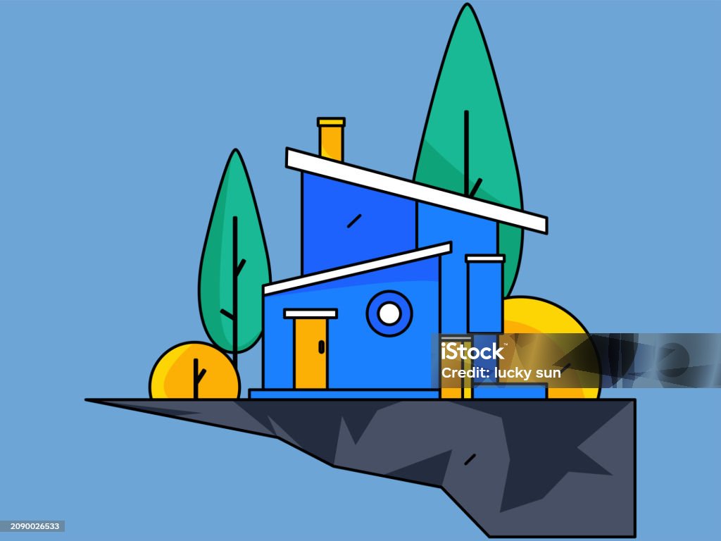 House Building Vector Concept Operation Hand Drawn Illustration Stock ...