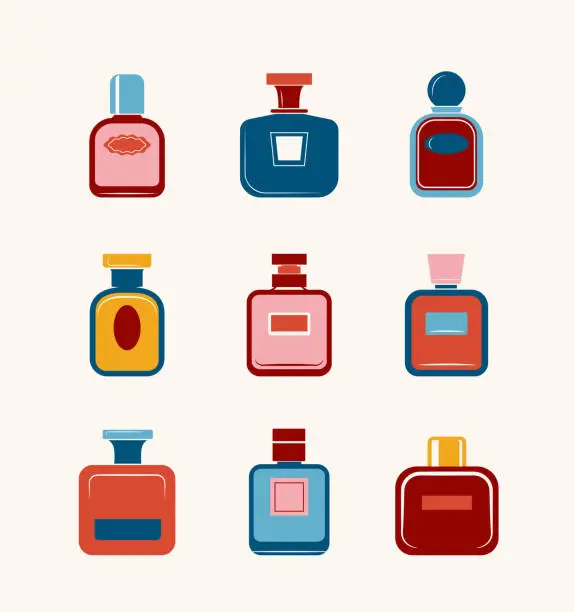 Vector illustration of Perfume bottles