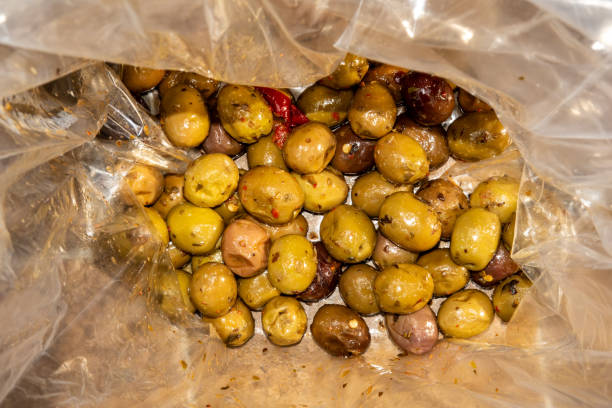 istock Ripe spicy marinated olives 2090055064