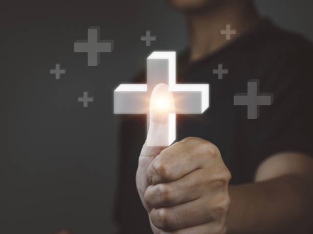 istock Businessman touching business plus sign to increase value 2090216950
