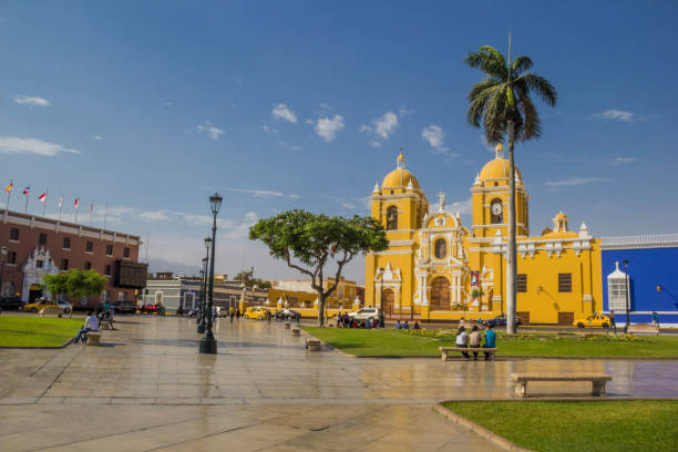 Trujillo, La Libertad, Peru - March 24, 2016: Cathedral of Trujillo at Main Square