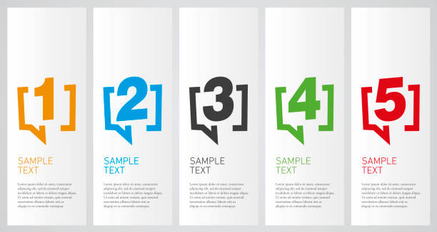 bildbanksillustrationer, clip art samt tecknat material och ikoner med colorful infographics design vector layout business concept 1 2 3 4 5 option step process - nummer 1