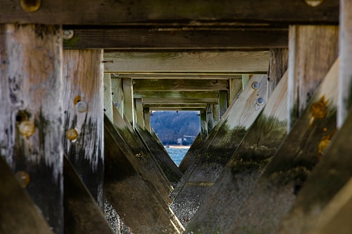 Under the pier, we find a interesting shape