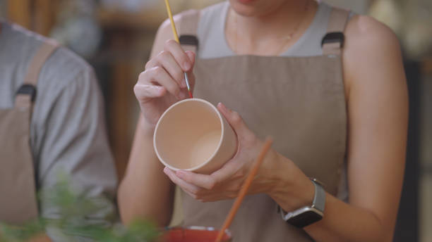 istock Artisans Painting Pottery in Studio, SME Business owner 2090324880