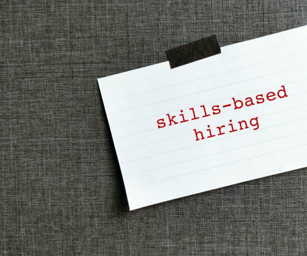 istock Stick note written Skills-based Hiring - refers to practice of employers setting specific skills, emphasis potential employees rather than on degrees 2090389696