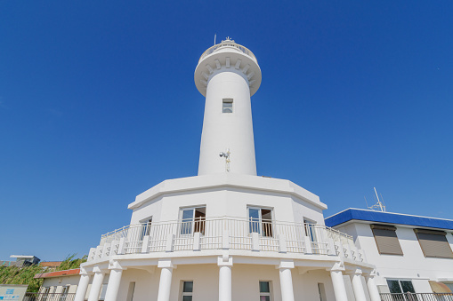 Daio-saki Lighthouse (Daio-cho, Shima City, Mie Prefecture).\nThe beautiful scenery here has been loved by many painters, and it is famous as a ``painting town.''