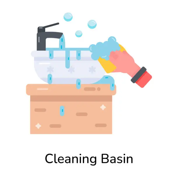 Vector illustration of Cleaning Basin