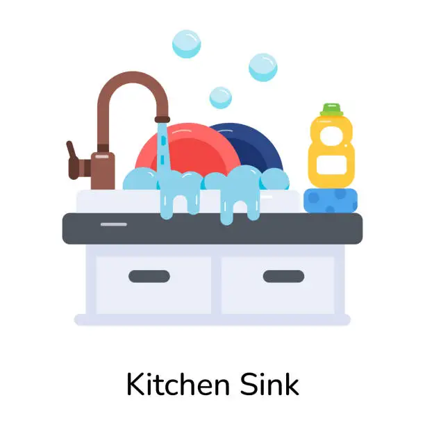 Vector illustration of Kitchen Sink