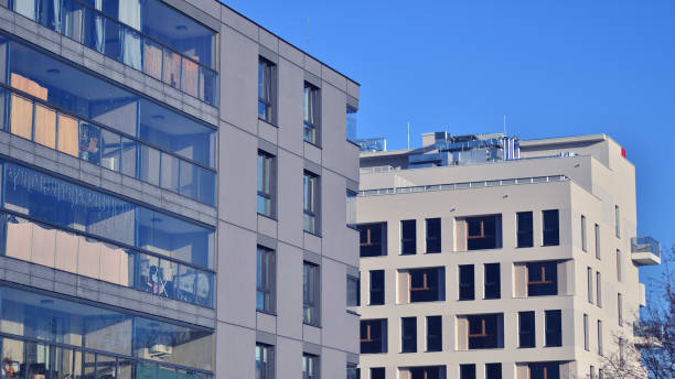 istock Residential area with modern apartment building. 2090598209