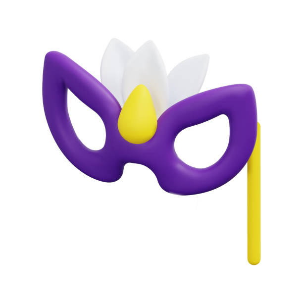 istock 3d party mask icon vector. Isolated on white background. 3d party, birthday and celebration concept. Cartoon minimal style. 3d eye mask icon vector render illustration. 2090625513