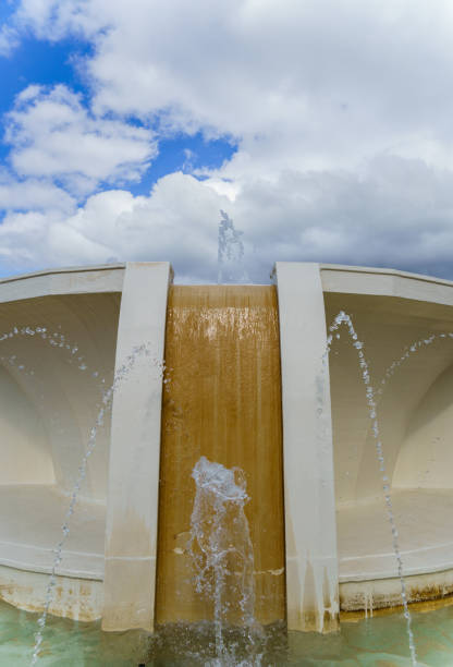istock public fountain with water jets 2090639399
