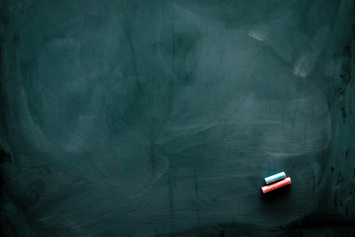 Blank blackboard with chalk background texture