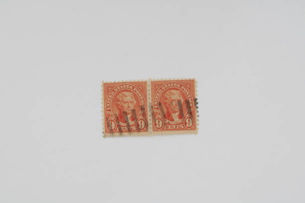 istock Orange Nine Cent Vintage Stamp 2090719722