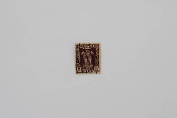 istock India Used Vintage Six Stamp 2090720246