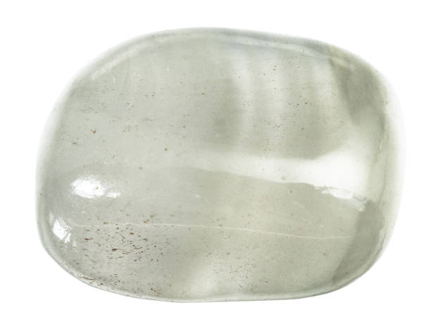 istock tumbled colorless banded calcite mineral cutout 2090739624