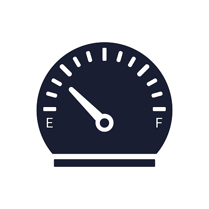 Solid Vector Icon for Fuel Shortage