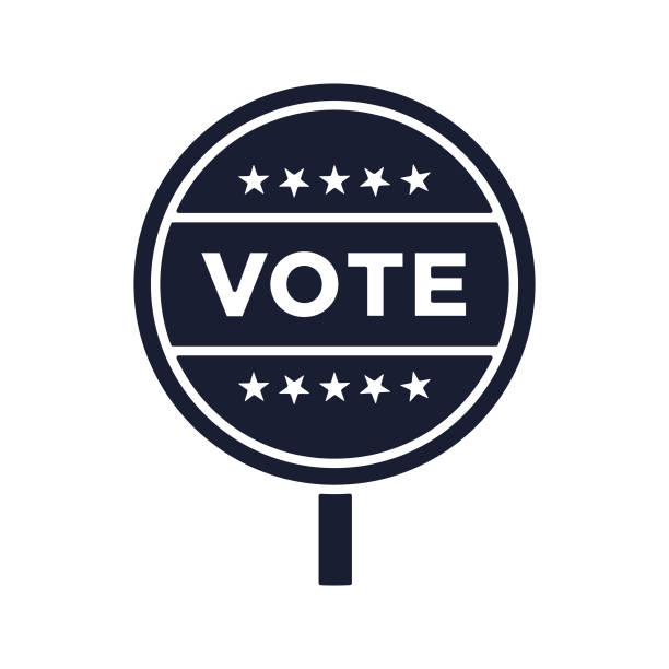 illustrations, cliparts, dessins animés et icônes de icône vectorielle solide pour le vote - interface icons politics american flag voting