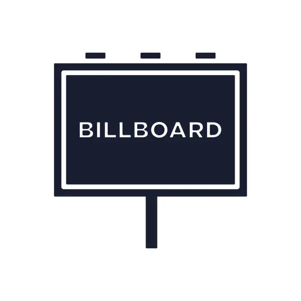 Vector illustration of Solid Vector Icon for Billboard