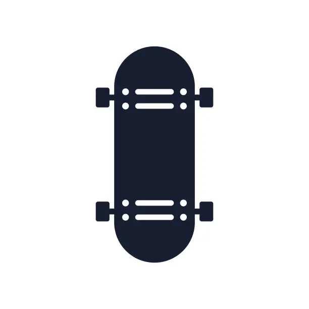 Vector illustration of Solid Vector Icon for Skateboard