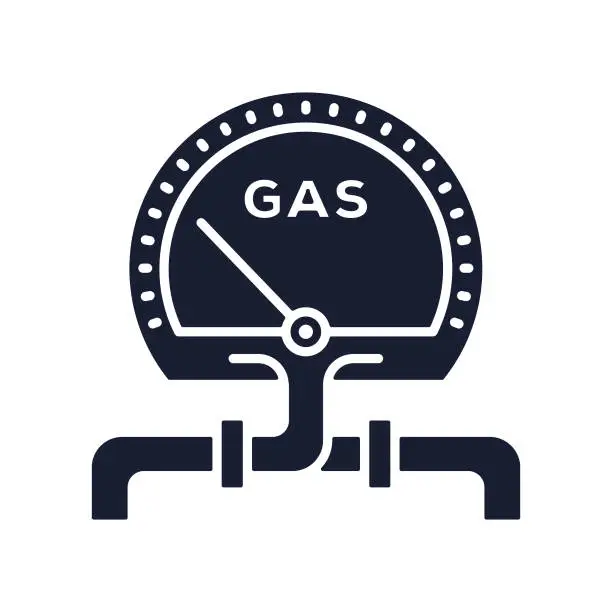 Vector illustration of Solid Vector Icon for Gas Usage