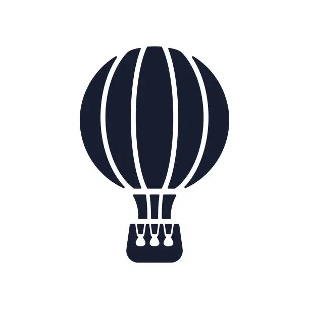 Vector illustration of Solid Vector Icon for Blimp