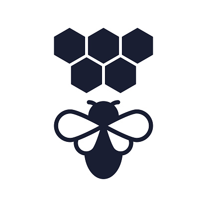 Solid Vector Icon for Bee Hive