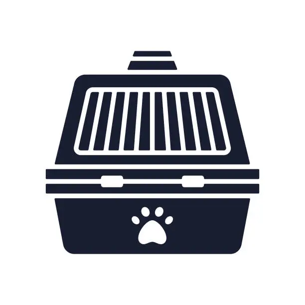 Vector illustration of Solid Vector Icon for Pet Carrier