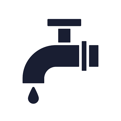 Solid Vector Icon for Water Supply
