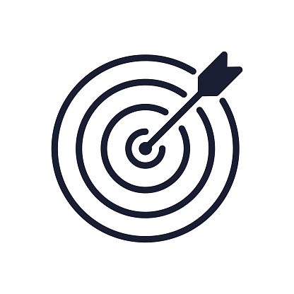 Solid Vector Icon for Target Practice