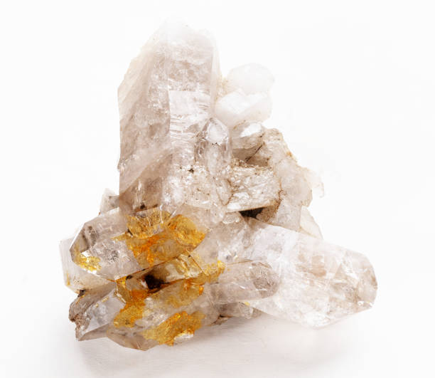 istock druse of natural quartz rock-crystals on white 2090834385
