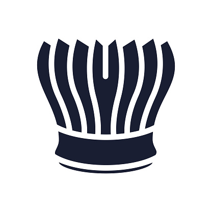 Solid Vector Icon for Chef Hat