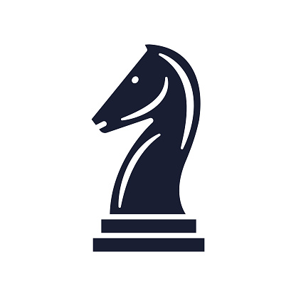 Solid Vector Icon for Chess