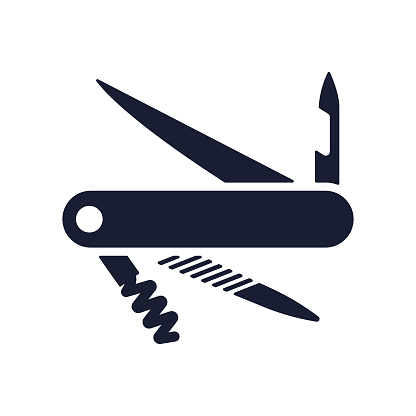 Solid Vector Icon for Multifunctional Tool