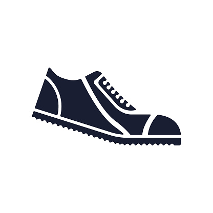 Solid Vector Icon for Sneakers